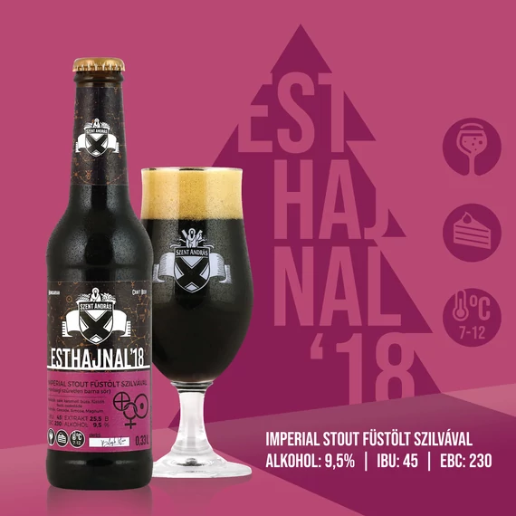 12x Esthajnal '18 (imperial stout füstölt szilvával) 9,5%