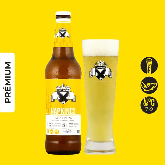 Napkincs (szűretlen bajor búzasör) 4,9% 