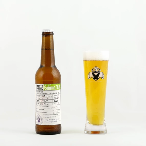 Gamma. 10/A (desítka / szűrt világos cseh lager) 4,2%